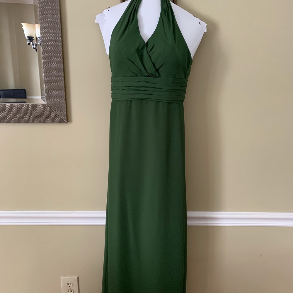 Olive Green Floor Length Dress